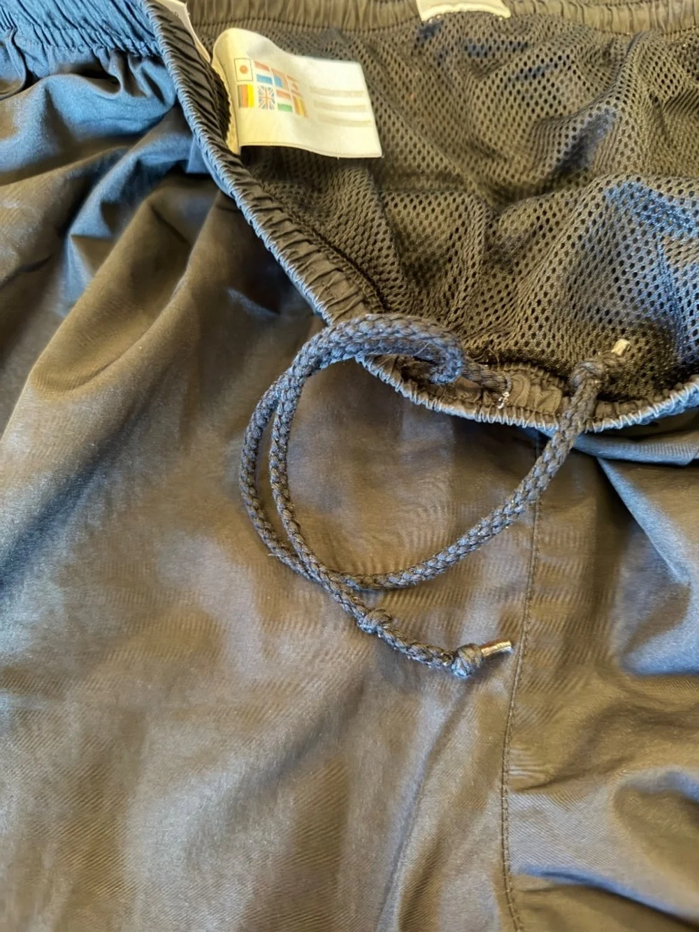 Adidas Men's Black Track Pants, Windbreaker, Adjustable ankle, Size Large